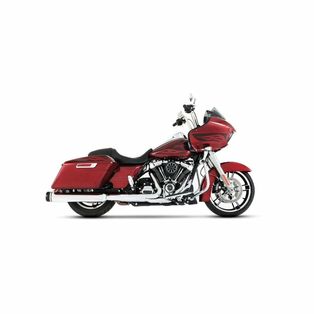 Rhinehart Pipes Rinehart® MotoPro45 4-1/2" Slip-On Mufflers Chrome W/ Black End Cap For Touring 500-0110 3 Rhinehart Pipes Rinehart® MotoPro45 4-1/2" Slip-On Mufflers Chrome W/ Black End Cap For Touring 500-0110