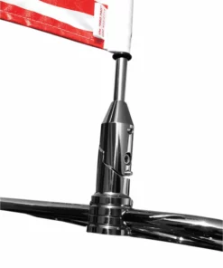 Parts Unlimited Bike Pro Pad® Tour Pack Rack Folding Flag Mounts W/ Flag, 0521-0422