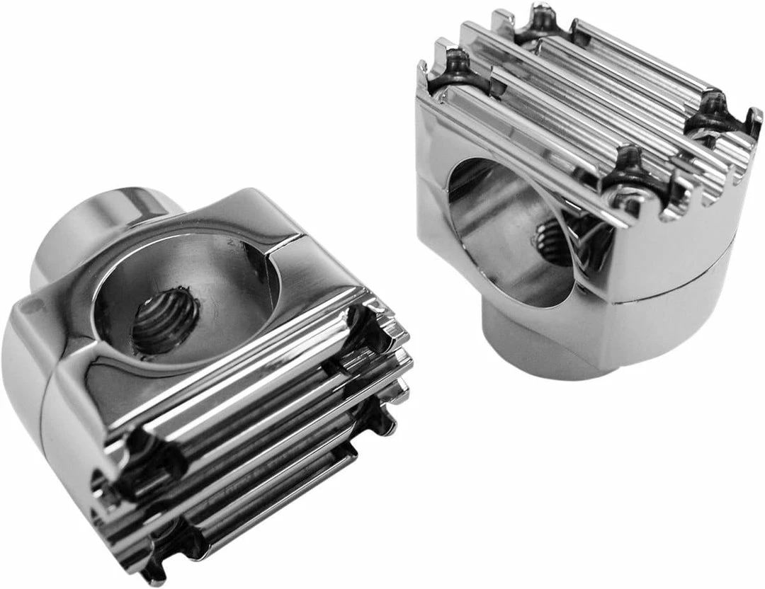 Parts Unlimited Bike Closeouts NYC Choppers® Handlebar Risers Groove Short Chrome, 0602-0677 3 Parts Unlimited Bike Closeouts NYC Choppers® Handlebar Risers Groove Short Chrome, 0602-0677