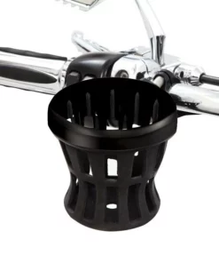 Parts Unlimited CIRO® Black Motorcycle Drink Holder For 1-1/4" Handlebars, 0636-0086
