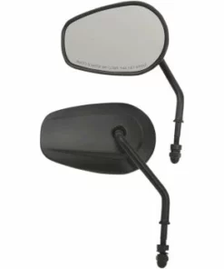 Drag Specialties® OEM-Style Teardrop Mirror Replacement Mirrors - Short Stem - Black, 0640-1308
