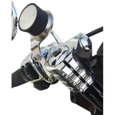 Klock Werks® Chrome IO Device Mount (Perch Mount W/Stock Controls) - 0636-0047 Bike 4 Klock Werks® Chrome IO Device Mount (Perch Mount W/Stock Controls) - 0636-0047 Bike