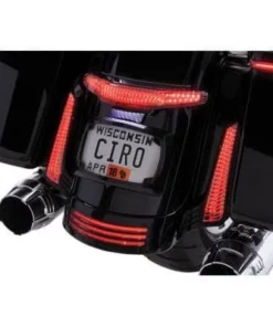 Parts Unlimited Ciro® Taillight/License Plate Holder - Black, 2010-1351