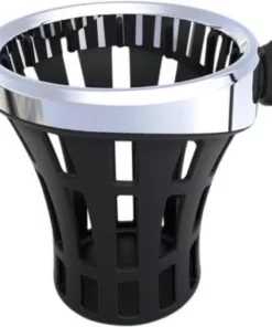 Parts Unlimited Ciro® Chrome Passenger Drink Holder For Ball Mount, 0636-0132 Cup Holders