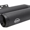 Parts Unlimited Pipes S & S Cycle® Grand National Race Mufflers For Softail - Black, 1801-1360
