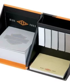 Global Products Home Harley-Davidson® Ride Free Note Cube - 3.5 X 3.5 Inches, Orange/Black HDL-20118