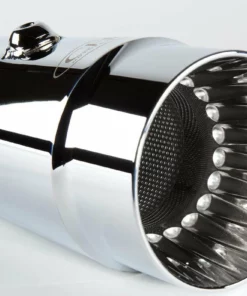 Cary Faas® 4.5" Chrome Single Fluted Megaphone Mufflers