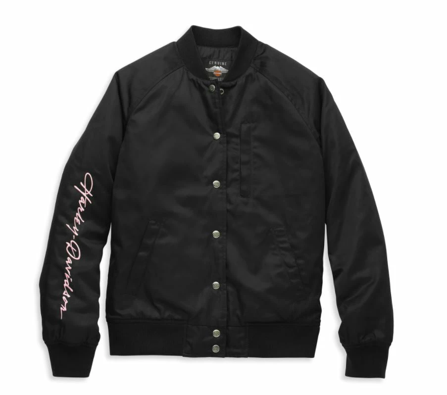 Harley-Davidson® Women's Bar & Shield Bomber Jacket, 97403-22VW 3 Harley-Davidson® Women's Bar & Shield Bomber Jacket, 97403-22VW