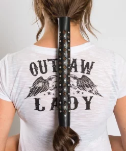 Hair Glove® Diamond Cut-Out Stone W/Crystals Pony Tail