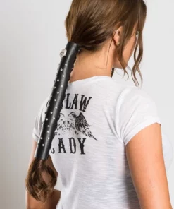 Accessories Hair Glove® Women's Leather Bling Skull Ponytail Cover