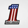 Symbol Arts Harley-Davidson® #1 RWB Patch, Large Decals & Patches 1 Symbol Arts Harley-Davidson® #1 RWB Patch, Large Decals & Patches