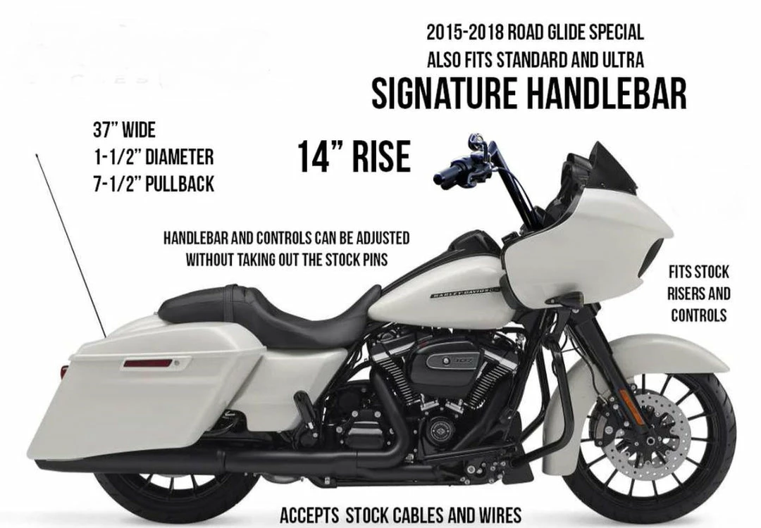 Factory 47® Signature Handlebar 14" Chrome Handlebars & Components 5 Factory 47® Signature Handlebar 14" Chrome Handlebars & Components