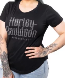 Superstition Harley-Davidson Harley-Davidson® Women's Electricity Saguaro Short Sleeve Tee, Black Dealership T-Shirts