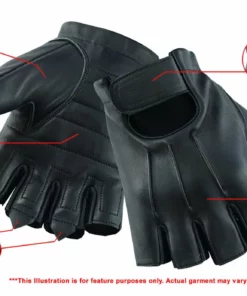 Daniel Smart Manufacturing Gloves DSM® Men's Premium Hardy Deer Skin Fingerless Glove DS26