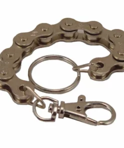 Daniel Smart Manufacturing Chrome 11" Bike Chain Key Leash Keychain Auto & Garage