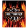 Ande Rooney Home Harley Davidson® Dealer Exclusive Bar & Shield Flame Logo Embossed Tin Sign, 2011291