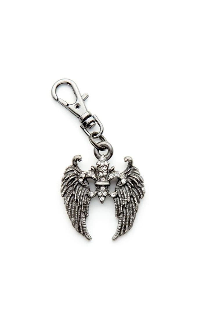 Gifts & Collectibles Hair Glove® Angel Wing Fleur-De-Lis Stone Zipper Pull, 61016 4 Gifts & Collectibles Hair Glove® Angel Wing Fleur-De-Lis Stone Zipper Pull, 61016