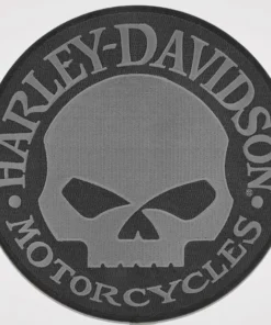 Symbol Arts Harley-Davidson® Gray Willie G Skull Emblem Patch Decals & Patches