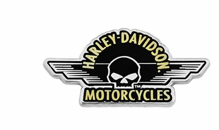 Symbol Arts Harley-Davidson® Willie G Skull W/ Wings Pin, 8009885 3 Symbol Arts Harley-Davidson® Willie G Skull W/ Wings Pin, 8009885