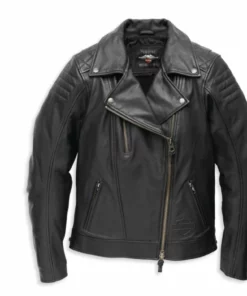 Harley-Davidson® Women's Bezel Biker Collar Leather Jacket - Black, 97006-22VW Jackets & Vests