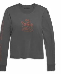Harley-Davidson Women's Tank Roses Graphic Long Sleeve Shirt, 96488-21VW