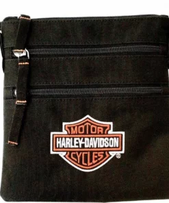 Leather Source Accessory Harley-Davidson® Women's Bar & Shield Black Cotton Clip Bag