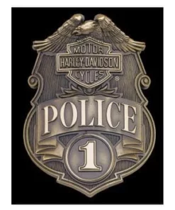 Ande Rooney Home Harley-Davidson® Tin Sign - H-D Police Shield W/ Bar & Shield 2010161