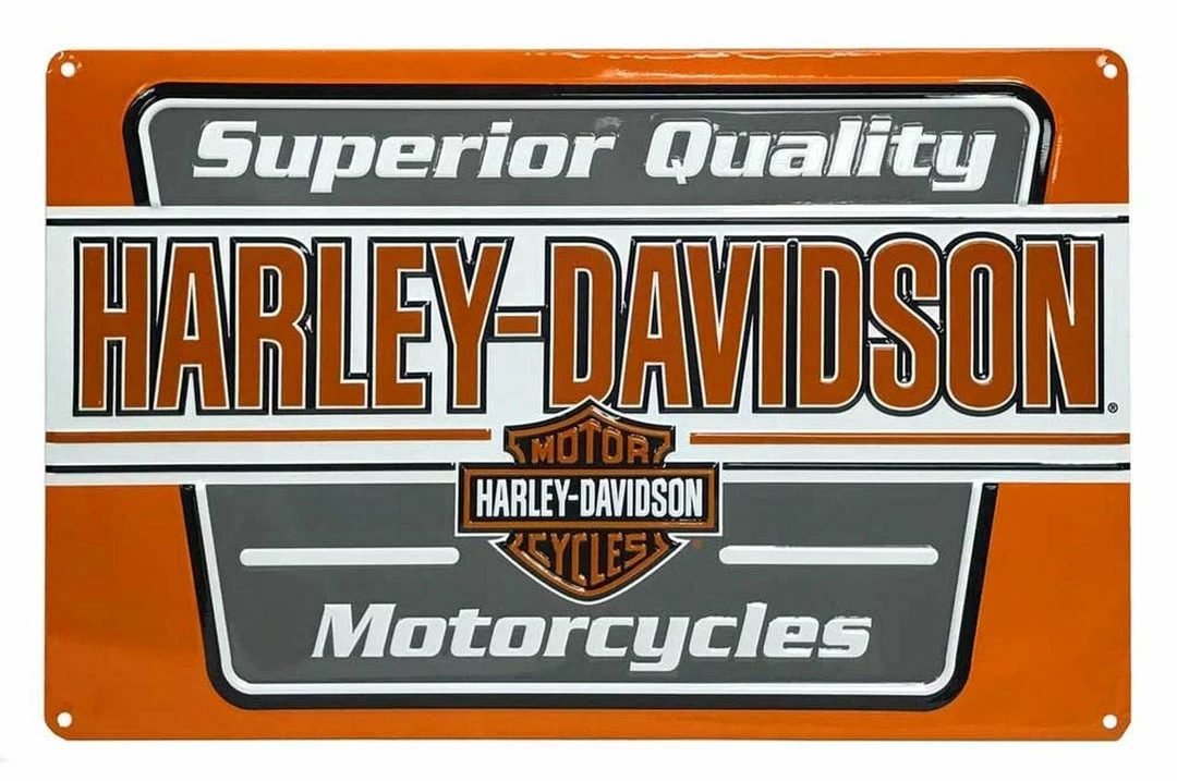 Ande Rooney Home Harley-Davidson® H-D Superior Embossed Tin Sign, 2011201 3 Ande Rooney Home Harley-Davidson® H-D Superior Embossed Tin Sign, 2011201