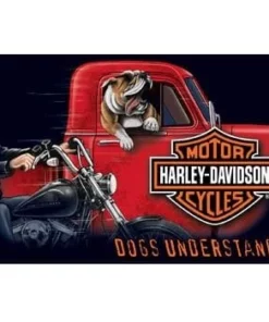 Ande Rooney Harley Davidson® Dogs Understand Embossed Tin Sign 2011241