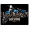 Ande Rooney Harley-Davidson® Old Blue Motorcycle Embossed Tin Sign, 2011331 Home