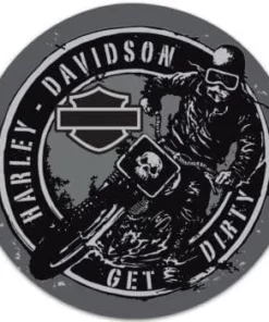 Ande Rooney Harley-Davidson® Get Dirty Embossed Tin Sign, 2012101 Home