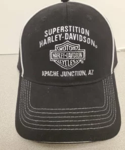 Superstition Harley-Davidson Hats Harley-Davidson® SHD Black Custom Embroidered Bar & Shield Baseball Cap BCCUS0301