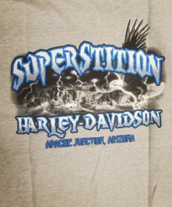 Superstition Harley-Davidson Dealership T-Shirts Harley-Davidson® Men's Lightning H-D Short Sleeve T-Shirt, Steel Grey
