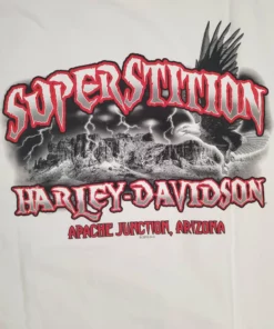 Superstition Harley-Davidson Dealership T-Shirts Harley-Davidson® Men's Lightning H-D Long Sleeve T-Shirt, White