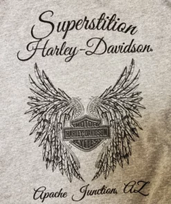 Superstition Harley-Davidson Harley-Davidson® Women's Bar & Shield Jersey 3/4 Long Sleeve Shirt, Black/Gray