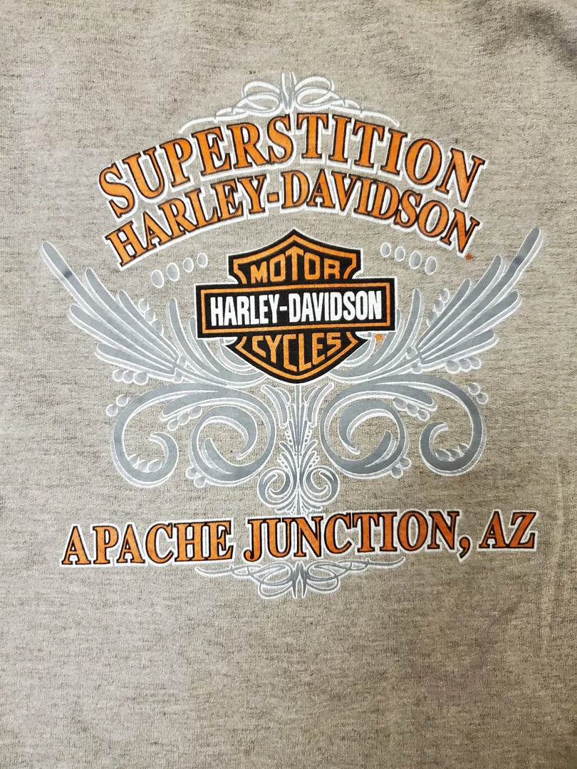 Superstition Harley-Davidson Dealership T-Shirts Harley-Davidson® Women's Checkered Tracks Long Sleeve Shirt, Heather Gray 4 Superstition Harley-Davidson Dealership T-Shirts Harley-Davidson® Women's Checkered Tracks Long Sleeve Shirt, Heather Gray