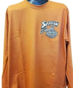 Superstition Harley-Davidson Dealership T-Shirts Harley-Davidson® Men's Fink Hog Long Sleeve T-Shirt, Texas Orange