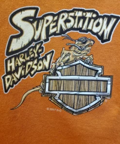 Superstition Harley-Davidson Dealership T-Shirts Harley-Davidson® Men's Fink Hog Long Sleeve T-Shirt, Texas Orange