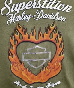 Superstition Harley-Davidson Dealership T-Shirts Harley-Davidson® Women's Wing Shield Long Sleeve Shirt, Military Green