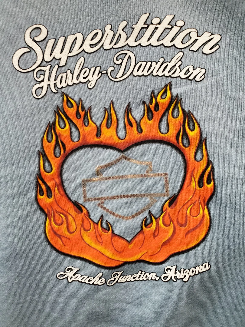 Superstition Harley-Davidson Harley-Davidson® Women's Swatch Pull-Over Hoodie, Misty Blue Sweater & Hoodies 3 Superstition Harley-Davidson Harley-Davidson® Women's Swatch Pull-Over Hoodie, Misty Blue Sweater & Hoodies