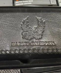 Leather Source Accessory Harley-Davidson® Men's Ride Free Eagle Brown Leather Wallet, Brown Or Black
