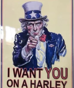 Ande Rooney Gifts & Collectibles Harley-Davidson® Uncle Sam Embossed Magnet, 2010432