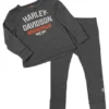 SGI Harley-Davidson® Baby 2 Piece Infant Knit Long Sleeve Tee & Pant Set- Gray Kids