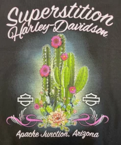 Bravado Harley-Davidson® Women's Scripted Cactus Back Tank Top, Orange Tank Tops