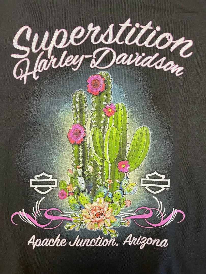 Bravado Harley-Davidson® Women's Scripted Cactus Back Tank Top, Orange Tank Tops 4 Bravado Harley-Davidson® Women's Scripted Cactus Back Tank Top, Orange Tank Tops