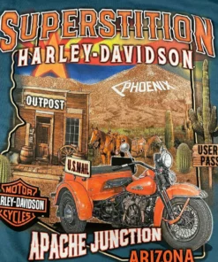 Superstition Harley-Davidson Harley-Davidson® Men's Blur Outpost Long Sleeve Tee, Indigo Blue