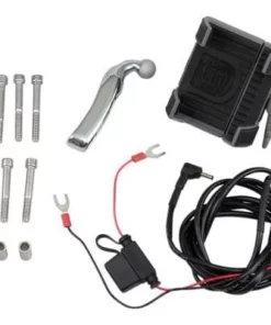 Parts Unlimited Ciro® Premium Holder W/Charger & Chrome Mount, 4402-0589 Bike