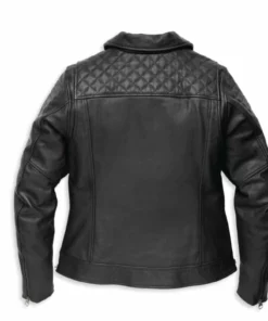 Harley-Davidson® Women's Bezel Biker Collar Leather Jacket - Black, 97006-22VW Jackets & Vests