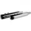Pipes Khrome Werks® 4.50" HP-Plus Slip-On Mufflers Chrome W/ Black Turbine Tip, 1801-1257