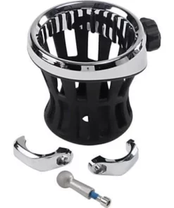 Parts Unlimited Ciro® Chrome Drink Holder W/ Mount For 1-1/4" Handlebars, 0636-0023